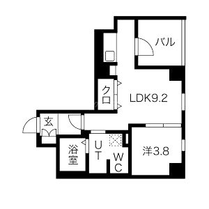 アーバンカーサ難波IIIの間取り図
