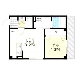 フィユフラッツ大阪ノースの間取り図