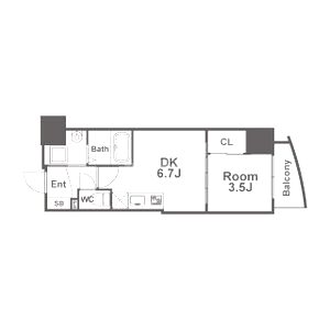 SERENiTE堺筋本町SUDの間取り図
