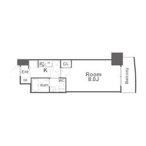 SERENiTE堺筋本町SUDの間取り図