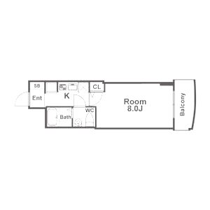 SERENiTE堺筋本町SUDの間取り図