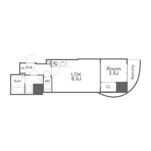 SERENiTE堺筋本町SUDの間取り図