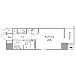 ISM谷町六丁目の間取り図