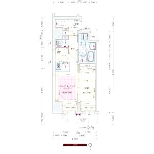 プレサンス堺筋本町駅前シェルの間取り図