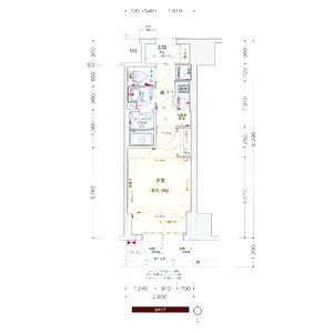 プレサンス堺筋本町駅前シェルの間取り図