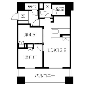 ローレルタワー心斎橋の間取り図