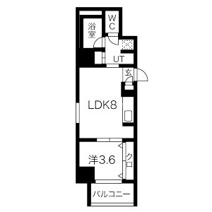 トモ南堀江の間取り図