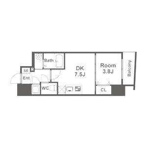 SERENiTE三宮の間取り図