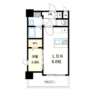ラシーヌ瓦屋町の間取り図