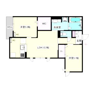ビヨンド福島の間取り図