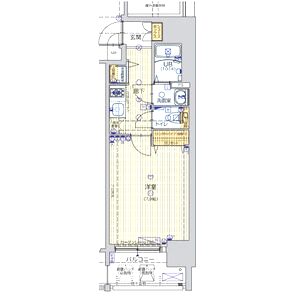 ジアコスモ谷町四丁目の間取り図