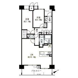 ディーグラフォート千里中央の間取り図