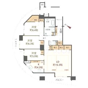 ディーグラフォート千里中央の間取り図