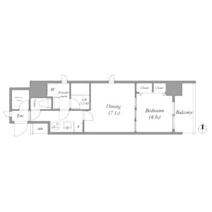 スプランディッド淀屋橋DUEの間取り図