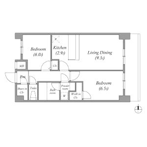 スプランディッド淀屋橋DUEの間取り図