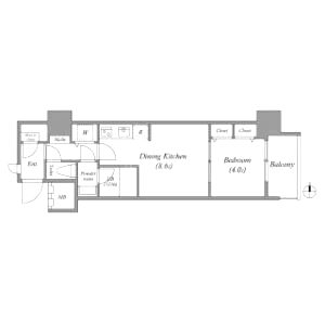 スプランディッド淀屋橋DUEの間取り図
