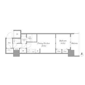 スプランディッド淀屋橋DUEの間取り図