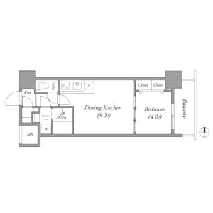 スプランディッド淀屋橋DUEの間取り図