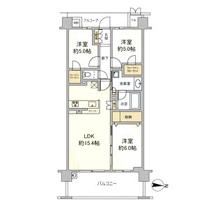 プラウド枚方の間取り図