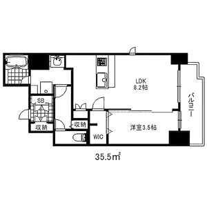 エステムコート神戸元町通IITHE SALONの間取り図