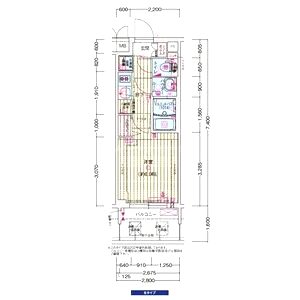 プレサンスOSAKA東成中本ハーヴィルの間取り図