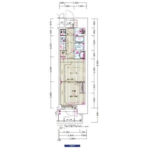 プレサンスOSAKA東成中本ハーヴィルの間取り図