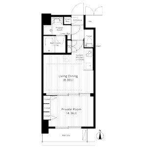 松ヶ枝町プライマリーワンの間取り図