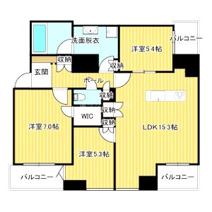 クレヴィアタワー中之島の間取り図