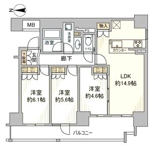 クラッシィハウス御池柳馬場の間取り図