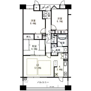 ディーグラフォート千里中央 サウスリッチの間取り図