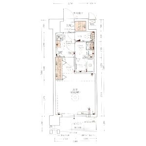 エステムコート京都西大路の間取り図