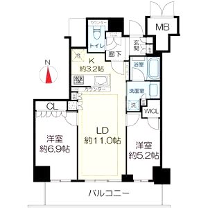 ジオタワー天六の間取り図