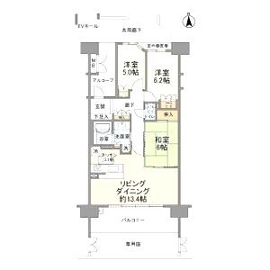 プラウド江坂の間取り図