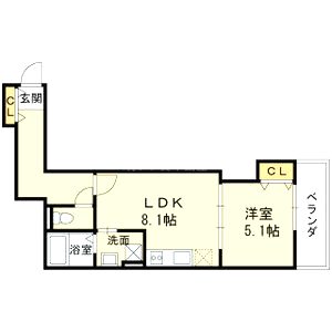 クレアール高槻古曽部の間取り図