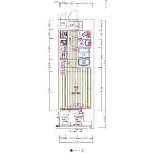 プレサンスNEO大和田STATIONベゼルの間取り図