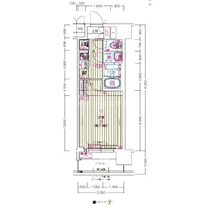 プレサンスNEO大和田STATIONベゼルの間取り図