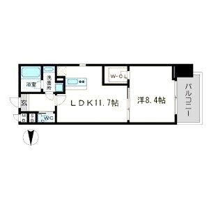 ラクラス長堀橋の間取り図