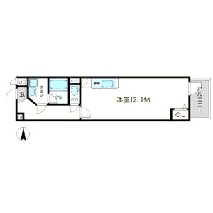 ラクラス長堀橋の間取り図