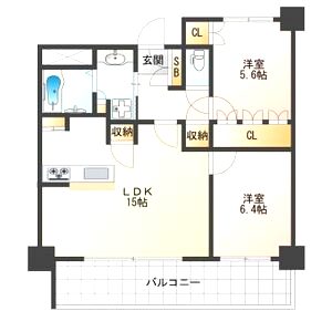 リベールグラン中之島テラスの間取り図