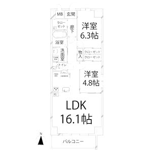 キャッスルコート土山の間取り図