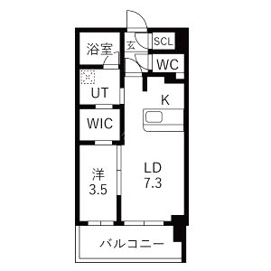 アスヴェル阿波座 BLUE EARTHの間取り図