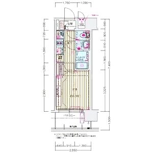 プレサンス桜川グロワールの間取り図