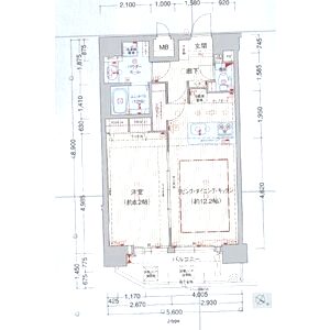 プレサンス神戸駅前グランツの間取り図