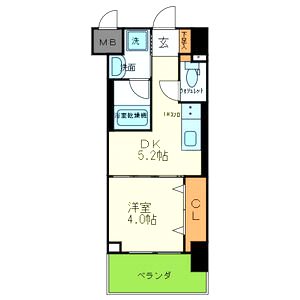 エレガントレジデンス中之島の間取り図