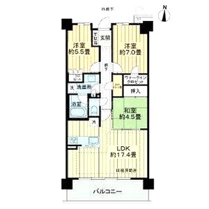 ライオンズ嵯峨天龍寺若宮 西の邸の間取り図