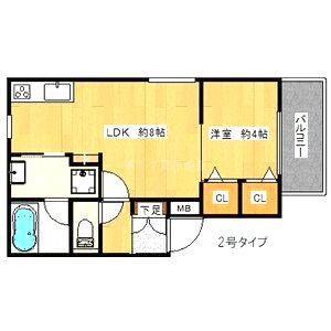 パロス江坂垂水町アイシアの間取り図