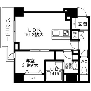 SUMMIT南森町の間取り図