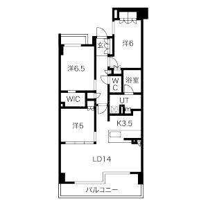 ザ・パークハウス住吉川の間取り図