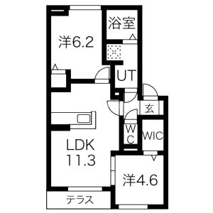 ソレアード御室の間取り図