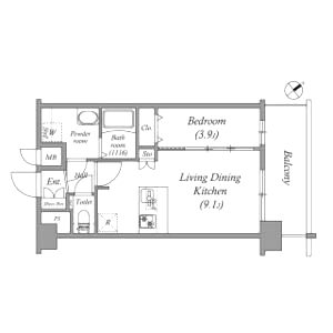 アドバンス大阪クラージュの間取り図